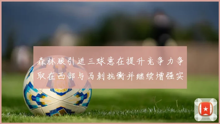 森林狼引进三球意在提升竞争力争取在西部与马刺抗衡并继续增强实力